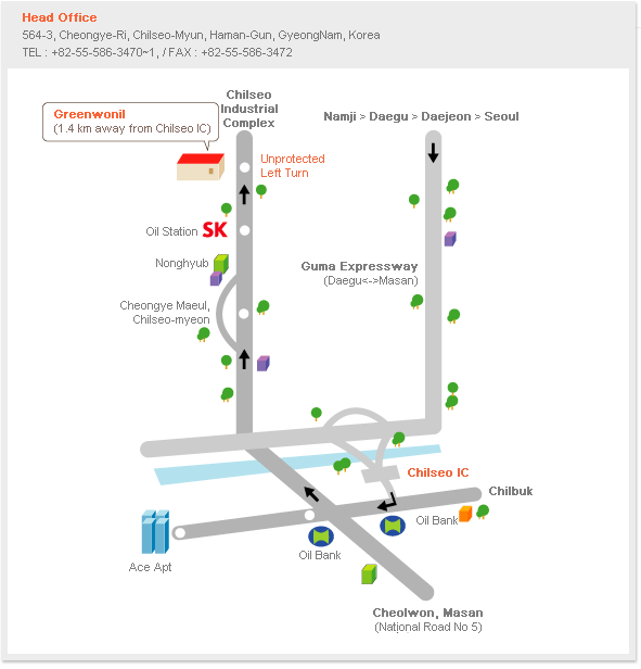 Greenwoil Head Office Map