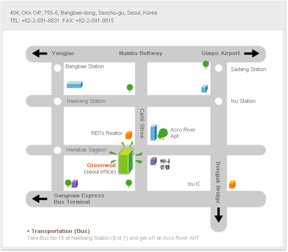 Greenwoil Seoul Office Map